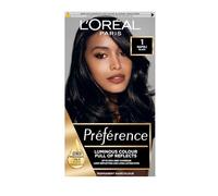 L'Oreal Paris Preference Hair Dye, Long Lasting Brilliance, Luminous Permanent Rich Hair Colour, Achieve radiant, Salon-Inspired Results Shade: 1, Napoli