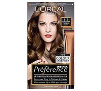 L'Oreal Paris Preference Hair Dye, Long Lasting, Luminous Permanent Hair Colour, 5.3, Virginia, pack of 3