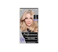 L'Oreal Paris Preference Hair Dye, Long Lasting, Luminous Permanent Hair Colour, 8.1, Copenhagen, pack of 3
