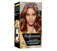 LOral Paris Preference Permanent Hair Dye, Luminous Colour, Light Golden Brown 5.3