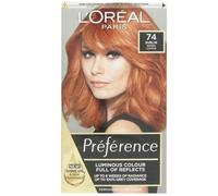 LOral Paris Preference Permanent Hair Dye, Luminous Colour, Mango Copper 74