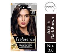 LOreal Paris Preference permanent hair dye, 3 Brasilia Dark Brown