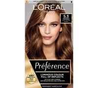 L'Oreal Paris Preference Permanent Hair Dye 5.3 Virginia Light Golden Brown: Fade-Defying, Luminous Colour with Shine Oil