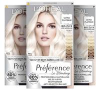 L'Oréal Paris Préférence Ultra Light Platinum Blonde Pack of 3 x 191 g
