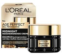 L'Oréal Paris Regenerating Cream, Age Perfect Cell Renaissance Midnight, Anti-Ageing Face Care, Firmness and Less Wrinkles, For All Skin Types, With Vitamin E and Neohesperidin, 50 ml