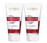 L'Oreal Paris Revitalift Daily Cream Cleanser Gentle Makeup Remover Face Wash with Vitamin C 5 fl. oz Pack of 2