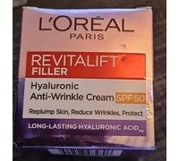 L'Oreal Paris Revitalift Filler + Hyaluronic Acid Anti Ageing Anti-Wrinkle SPF 50 Replumping Day Cream 50ml