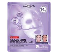 L'Oreal Paris Revitalift Filler Glass Skin Hydrogel Glow Mask, Korean-Skincare Inspired Masks, 1pc