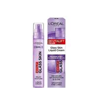 L'Oreal Paris Revitalift Filler Glass Skin Liquid Cream, Hybrid Milky Serum + Moisturiser, Korean-Skincare Inspired, For Glass Skin Glow, 100 hours Hydration, Replump Skin [Hyaluronic Acid], 50ml