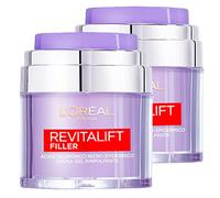 L'Oréal Paris Revitalift Filler Nourishing and Hydrating Facial Plumping Gel Cream with Hyaluronic Acid for All Skin Types - 2x 50ml Jars