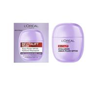 L'Oreal Paris - Plumping Moisturising Care with SPF30 - Fast Absorption and Long-Lasting Protection 24H - 2% Niacinamide - For All Skin Types - Revitalift Hyaluron Aqua-Fluid - 40 ml