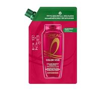 L'Oréal Paris Elvive Colour Protect Shampoo Refill Pouch, with Pure Vitamin Cg and UV filters, for Coloured & Highlighted Hair, Suitable for all hair textures, -60% less plastic, Value format, 500ml