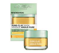 L'Oreal Paris Skincare Pure Clay Face Mask with Yuzu Lemon for Rough Skin to Clarify & Smooth Clay Mask at home face mask 1.7 oz.