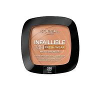 L'Oréal Paris Soft Matte Bronzer, Longwear, Matte Finish, Waterproof and Transfer-proof, Infallible 24H, 250 Light