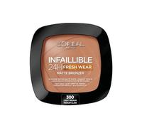 L'Oréal Paris Soft Matte Bronzer, Longwear, Matte Finish, Waterproof and Transfer-proof, Infallible 24H, 300 Light Medium