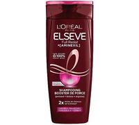 L'Oréal Paris - Strength Booster Shampoo for Weakened Hair - Reinforced Lengths, Less Visible Scalp - Enriched with Aminexil + Caffeine + Arginine - Elseve Full Resist - 300 ml