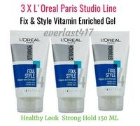 L'Oreal Paris Studio Line Fix & Style Strong Hold Gel 3x150ml Vitamin Enriched