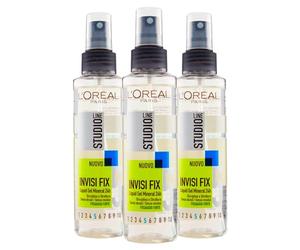 L'Oréal Paris Studio Line Invisi Fix Liquid Gel Mineral Spray Long Lasting 24h No Residue Hold 5 Strong - 3 Bottles of 150ml