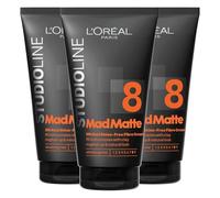 L'Oréal Paris Studio Line Matt&Messy Fibrous Paste Matt Effect Wild Look 8 Ultra Strong Hold - 3x 150ml Bottles