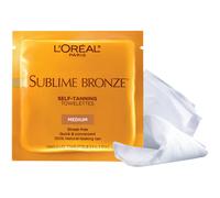 L'Oreal Paris Sublime Bronze Self-Tanning Towelettes - Streak-Free, Natural-Looking Tan