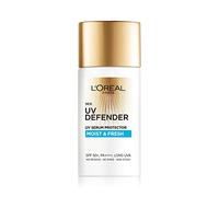 L'Oreal Paris Sunscreen, Non-Greasy, Hydrating Sunscreen With Hyaluronic Acid, UVA & UVB Protection, With SPF 50 PA+++, Moist & Fresh, UV Defender Serum Protector, 50 ml