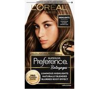 L'Oreal Paris Superior Preference Balayage Kit Hair Dye for At-Home Highlighting with Pro Toning Mask Light Brown to Brown 1 Kit