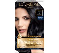 L'Oreal Paris Superior Preference Fade-Defying Shine Permanent Hair Color, 1.0 Ultimate Black, 1 Kit