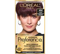 L'Oreal Paris Superior Preference Fade-Defying + Shine Permanent Hair Color 4M Dark Mahogany Brown Pack of 1 Hair Dye