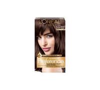 L'Oreal Paris Superior Preference Fade-Defying Shine Permanent Hair Color, 4SM Dark Soft Mahogany Brown, 1 Kit