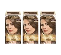 L'Oreal Paris Superior Preference Fade-Defying + Shine Permanent Hair Color 6 Light Brown Pack of 3 Hair Dye