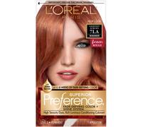 L'Oreal Paris Superior Preference Fade-Defying Shine Permanent Hair Color, 7LA Lightest Auburn, 1 Kit