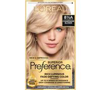 LOreal Paris Superior Preference Fade-Defying + Shine Permanent Hair Color, 8.5A Champagne Blonde, Pack of 1, Hair Dye