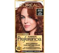 LOreal Paris Superior Preference FadeDefying Shine Permanent Hair Color 6AB Chic Auburn Brown Pack of 1 Hair Dye