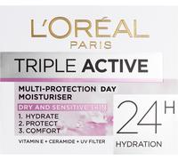 LOreal Paris Triple Active Day 24H Hydrating Moisturiser | 2 x 50ml