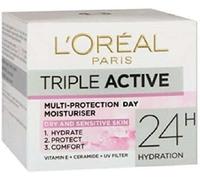 L'Oral Paris Triple Active Day Multi Protection Moisturiser Dry and Sensitive Skin 50ml