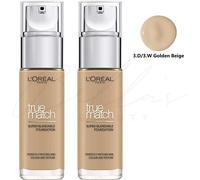 L'OREAL Paris True Match Liquid Foundation - 3.D/3.W Golden Beige PACK OF 2