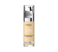 L'Oreal Paris True Match Liquid Foundation, Skincare Infused with Hyaluronic Acid, SPF 17, Available in 40 Shades, 1C Rose Ivory, 30 ml