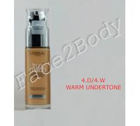 L'Oreal Paris True Match Liquid Foundation with Hyaluronic Acid & SPF 17 30ml, 5W, Women W