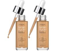 L'Oreal Paris True Match Tinted Serum Foundation, 1% Hyaluronic Acid, Hydrating Formula, Replumps Skin in 1 Hour for a Natural Glowing Finish, 30 ml, Shade 5-6 Medium Tan (Pack of 2)