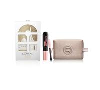L'Oréal Paris Voyage Enchanté Christmas Set Mascara Air Volume Volumising 30H Mega Black + Eye Pencil Le Khol Black + Velvet Makeup Bag