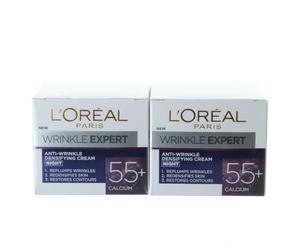 L'OREAL PARIS WRINKLE EXPERT ANTI-WRINKLE DENSIFYING NIGHT CREAM 50ML X 2