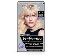 Preference 10.1 Very Very Light Ash Blonde: Long-lasting, luminous permanent hair colour. Experience radiant, salon-inspired results with this very very light ash blonde, for cool, brilliant tones.
