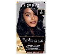 LOral Paris Preference Permanent Hair Dye, Luminous Colour, Black 1