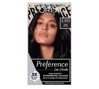 L'Oréal Paris Permanent Hair Colour, Long-Lasting Shine and Intense Colour, For up to 8 Weeks, Preference Vivids (Colorista), Deep Black 2.01, x1 pack