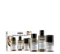 L'Oréal Professionnel Absolut Repair Molecular Shampoo, Rinse-Off Serum & Leave-In Treatment Mini Trio Kit, For Extremely Damaged Hair, Molecular Bond Repair & restores strength, 100ml, 75ml & 50ml