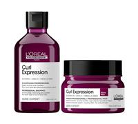 Serie Expert Curl Expression Moisturising & Hydrating Shampoo 300ml & Curl Expression Hair Rich Mask 250ml Duo L'Oreal Professionnel Clear One Size