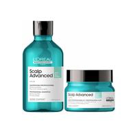 L'Oreal Professionnel DUO Serie Expert Scalp Shampoo 300ml and Serie Expert Scalp Advanced Anti-Oiliness 2-in-1 Deep Purifier Clay 250ml