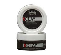L'Oreal Professionnel Mens Styling Clay | For All Hair Types | Provides Strong Hold and Matte Finish | 1.7 Fl. Oz.