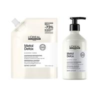 L'Oreal Professionnel Metal Detox Shampoo & Refill Pack 500ml Duo in Clear L'Oreal Professionnel Clear