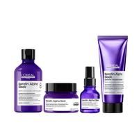 L'Oréal Professionnel PACK Keratin Alpha Sleek Shampoo, Hair Mask, Ha